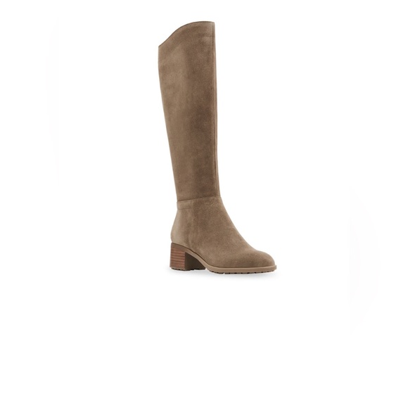 Blondo Tatiana Waterproof Suede Nude Heel Tall Boots Size 9 Womens - Picture 1 of 8